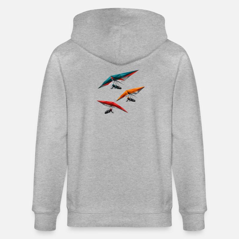 Trio polygonal des deltaplanes - Veste à capuche bio CULTIVATOR Stanley/Stella Unisexe - gris chiné