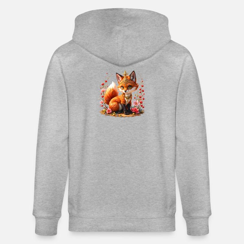 Bijoux floraux Fox - Veste à capuche bio CULTIVATOR Stanley/Stella Unisexe - gris chiné