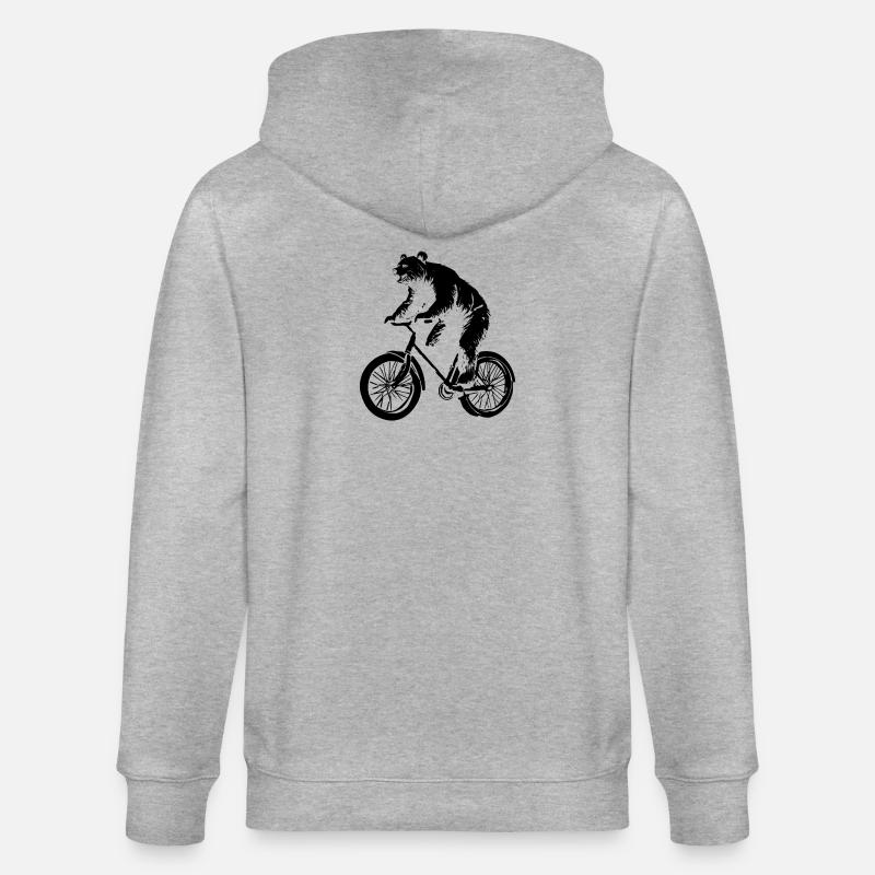 Ours de vélo - Veste à capuche bio CULTIVATOR Stanley/Stella Unisexe - gris chiné