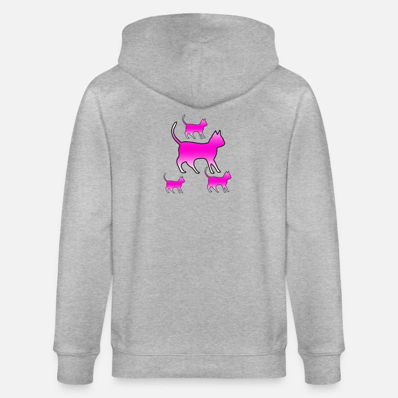 félin - Veste à capuche bio CULTIVATOR Stanley/Stella Unisexe - gris chiné