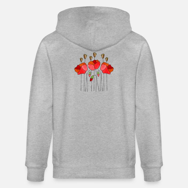 Fleur - Veste à capuche bio CULTIVATOR Stanley/Stella Unisexe - gris chiné