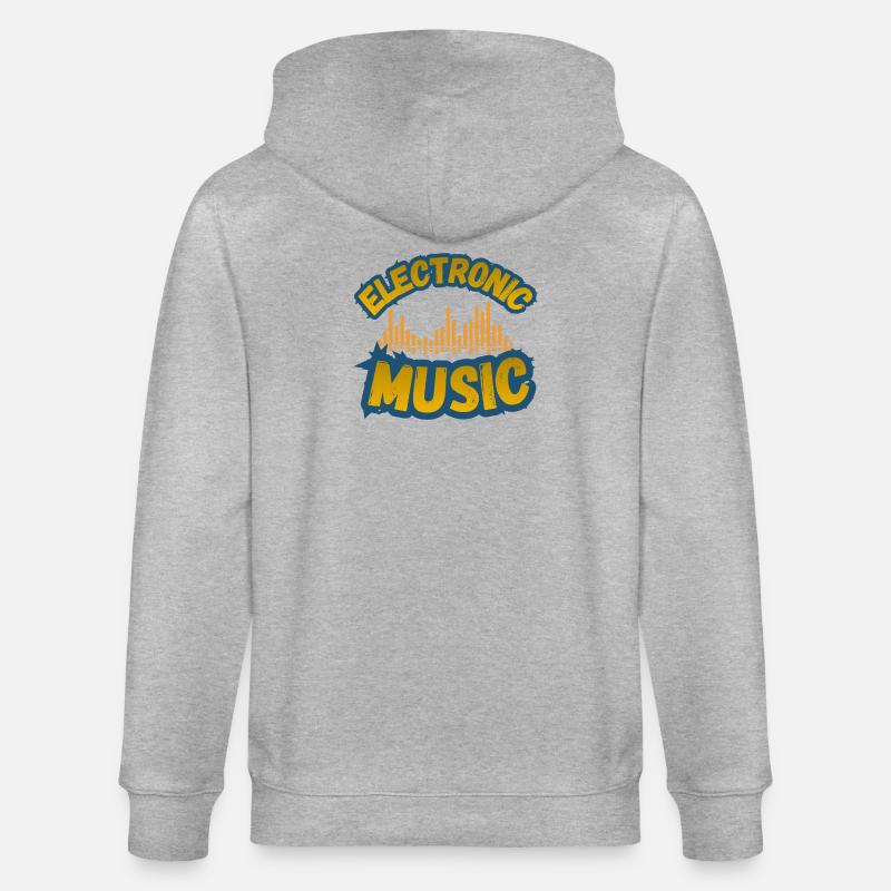 Musique électronique rétro - Veste à capuche bio CULTIVATOR Stanley/Stella Unisexe - gris chiné
