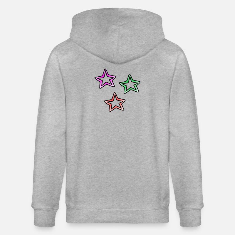 Sterne - Stanley/Stella Unisex Bio-Kapuzenjacke CULTIVATOR  - Grau meliert