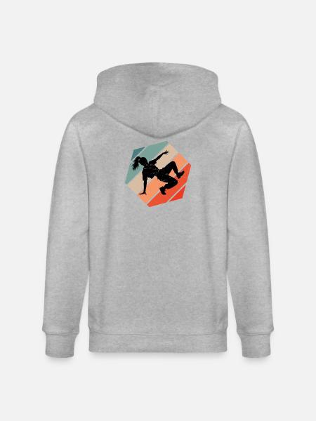 Idée cadeau pour le breakdancer avec street dance - Veste à capuche bio CULTIVATOR Stanley/Stella Unisexe - gris chiné
