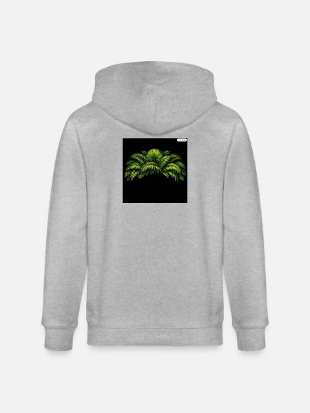 Contraste des feuilles de palmier néon - Veste à capuche bio CULTIVATOR Stanley/Stella Unisexe - gris chiné