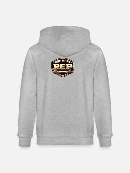one more rep - Stanley/Stella CULTIVATOR  Unisex Organic Hooded Jacket - heather grey