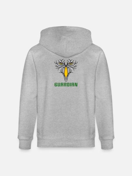 GUARDIAN - Stylisches Raubvogel - Design - Stanley/Stella Unisex Bio-Kapuzenjacke CULTIVATOR  - Grau meliert