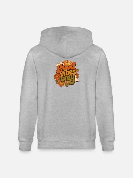 vibes - Stanley/Stella CULTIVATOR  Unisex Organic Hooded Jacket - heather grey