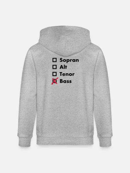Bass - Stanley/Stella Unisex Bio-Kapuzenjacke CULTIVATOR - Grau meliert