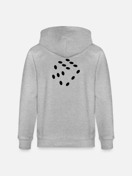 Dice, dice. Gambling, gambling, money - Stanley/Stella CULTIVATOR Unisex Organic Hooded Jacket - heather grey