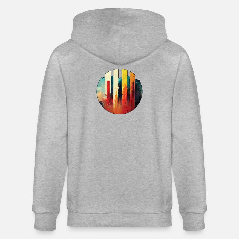 Metropole - Stanley/Stella Unisex Bio-Kapuzenjacke CULTIVATOR - Grau meliert