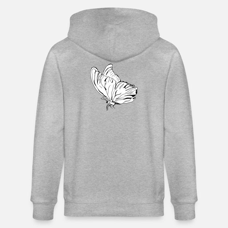 papillon vecter - Veste à capuche bio CULTIVATOR Stanley/Stella Unisexe - gris chiné