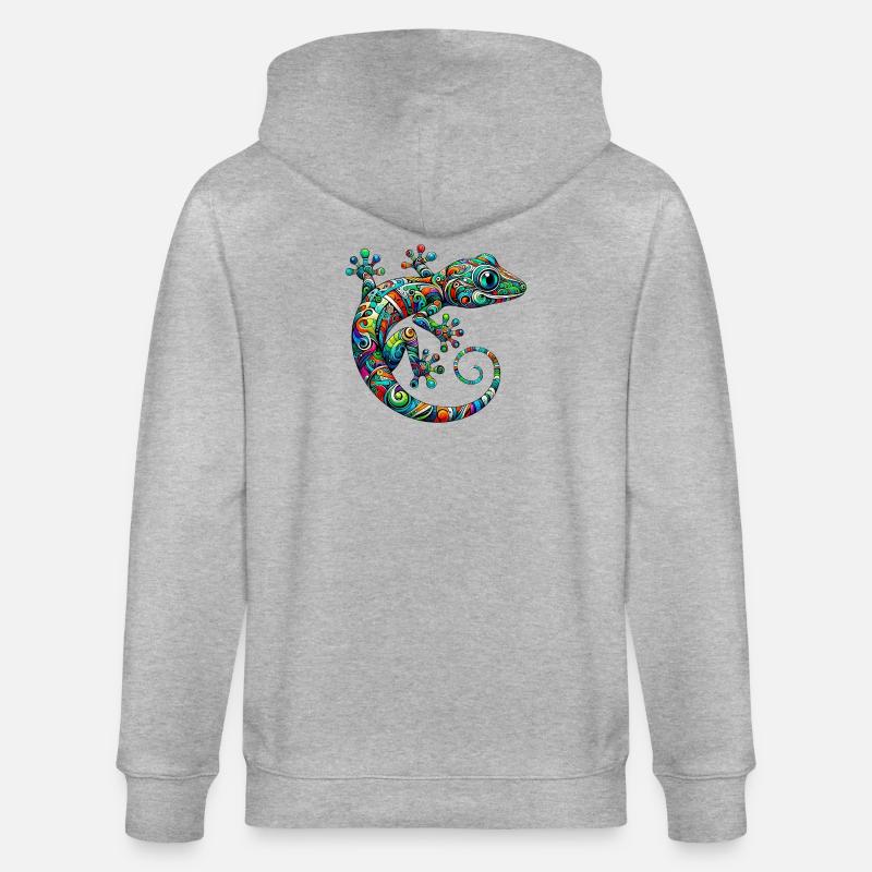 Gecko - Veste à capuche bio CULTIVATOR Stanley/Stella Unisexe - gris chiné