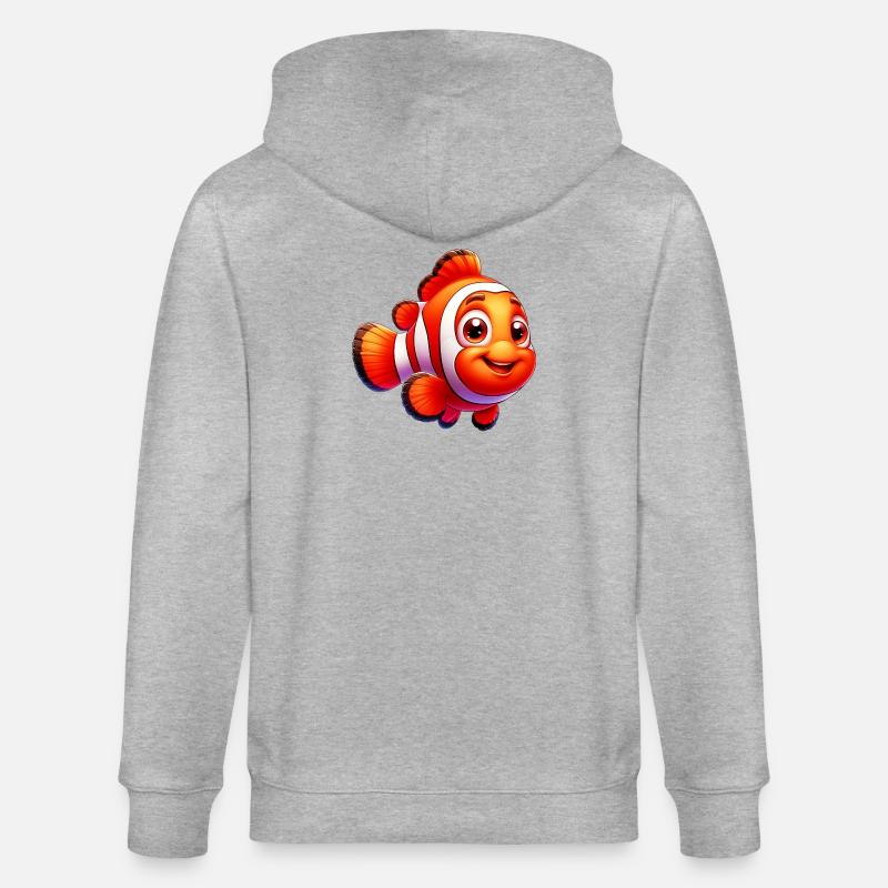 Clownfisch - Stanley/Stella Unisex Bio-Kapuzenjacke CULTIVATOR  - Grau meliert