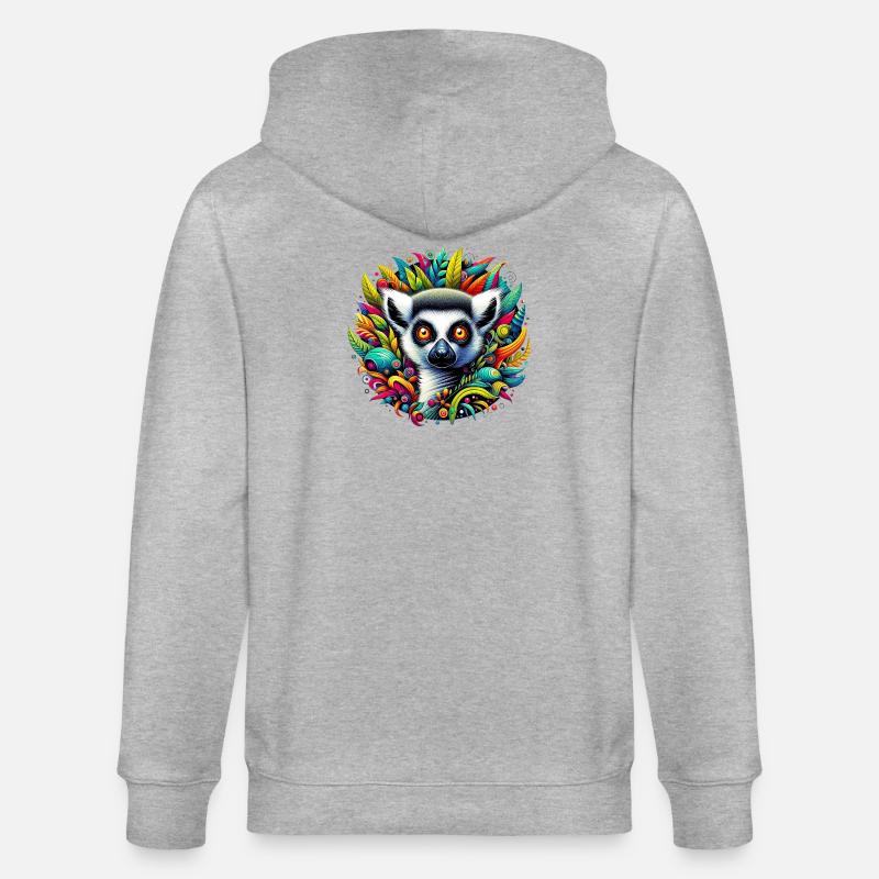 Lemur - Stanley/Stella Unisex Bio-Kapuzenjacke CULTIVATOR - Grau meliert