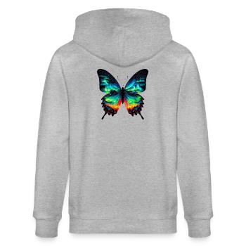 Papillon - Veste à capuche bio CULTIVATOR Stanley/Stella Unisexe - gris chiné - Dos - Luana (180cm)
