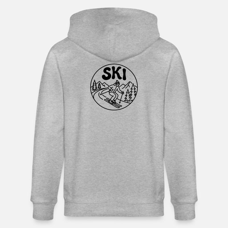 Ski - Stanley/Stella Unisex Bio-Kapuzenjacke CULTIVATOR  - Grau meliert