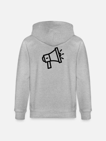 mégaphone - Veste à capuche bio CULTIVATOR Stanley/Stella Unisexe - gris chiné