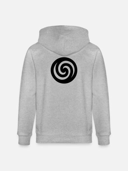 Japanese Spiral - Stanley/Stella CULTIVATOR  Unisex Organic Hooded Jacket - heather grey