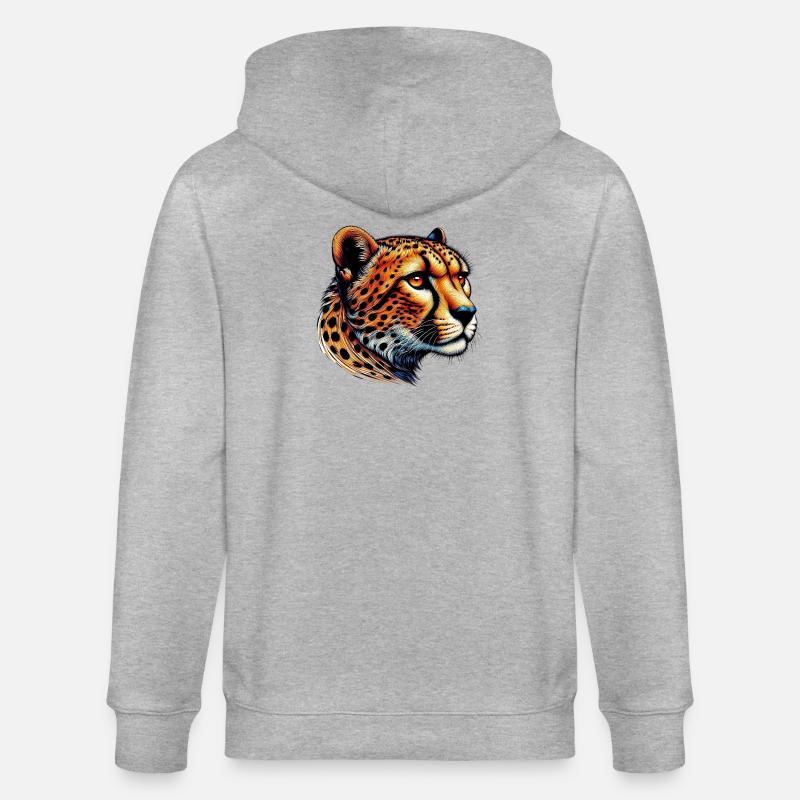Guépard - Veste à capuche bio CULTIVATOR Stanley/Stella Unisexe - gris chiné