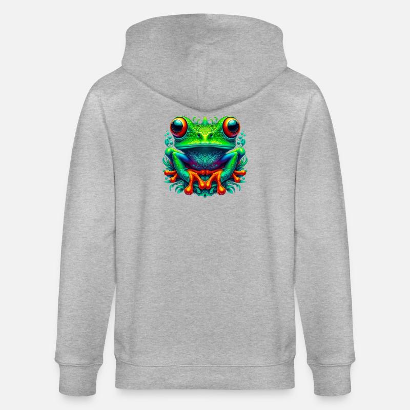 Grenouille - Veste à capuche bio CULTIVATOR Stanley/Stella Unisexe - gris chiné