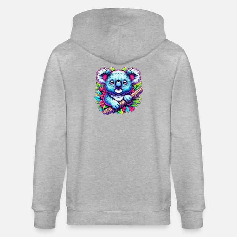 Koala - Veste à capuche bio CULTIVATOR Stanley/Stella Unisexe - gris chiné