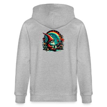 Gnom - Stanley/Stella Unisex Bio-Kapuzenjacke CULTIVATOR  - Grau meliert - Hinten - Luana (180cm)