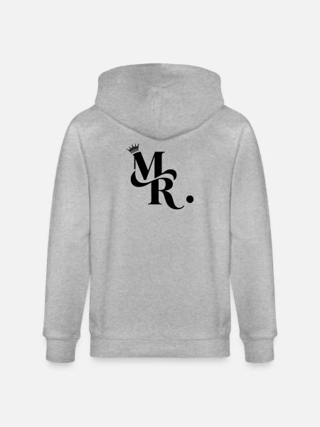 Mr. & Krone, customizable - Stanley/Stella CULTIVATOR  Unisex Organic Hooded Jacket - heather grey