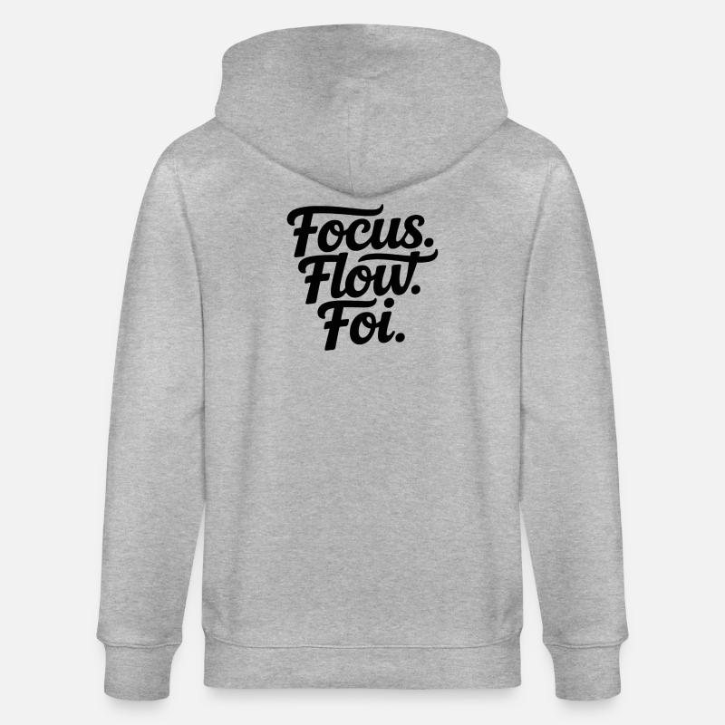 Focus Flow Fly Script - Veste à capuche bio CULTIVATOR Stanley/Stella Unisexe - gris chiné