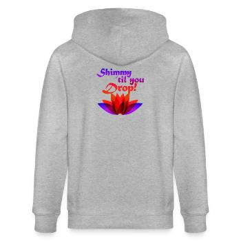 Glisse jusqu’à tomber T-shirt de danse du lotus - Veste à capuche bio CULTIVATOR Stanley/Stella Unisexe - gris chiné - Dos - Luana (180cm)