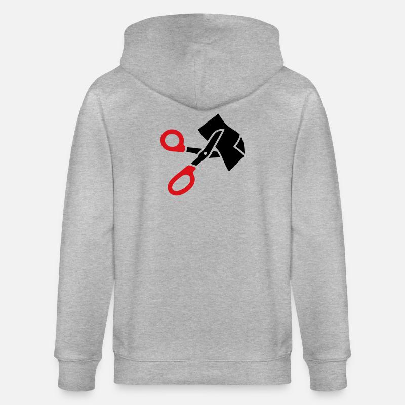 Kleiderschere Rettungsschere - Stanley/Stella Unisex Bio-Kapuzenjacke CULTIVATOR - Grau meliert