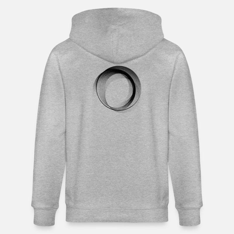 Forme circulaire abstraite - Veste à capuche bio CULTIVATOR Stanley/Stella Unisexe - gris chiné