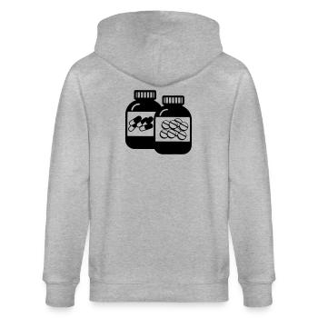 Jars of Capsules and Pills for Pharmacy - Stanley/Stella CULTIVATOR  Unisex Organic Hooded Jacket - heather grey - Back - Luana (180cm)