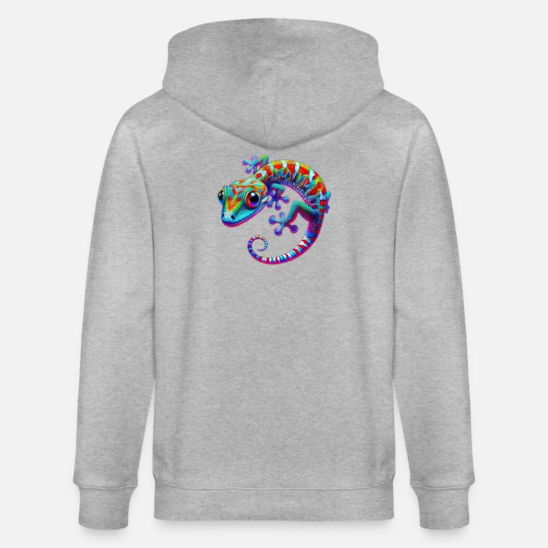 Gecko - Veste à capuche bio CULTIVATOR Stanley/Stella Unisexe - gris chiné