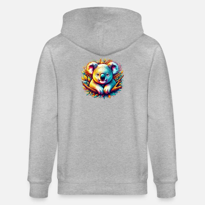 Koala - Veste à capuche bio CULTIVATOR Stanley/Stella Unisexe - gris chiné
