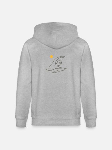 Schwimmen - Stanley/Stella Unisex Bio-Kapuzenjacke CULTIVATOR  - Grau meliert