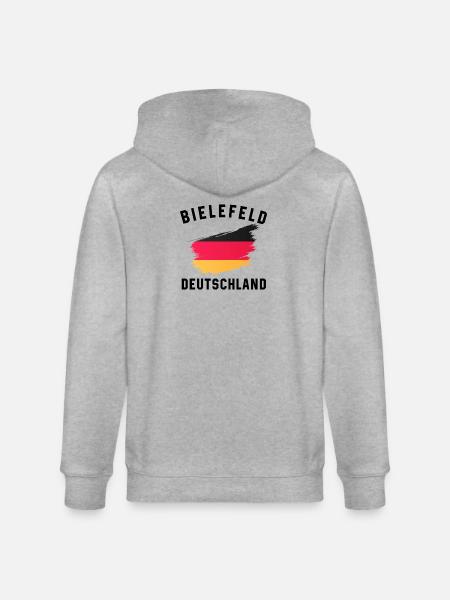 German flag artistic brushstroke - Stanley/Stella CULTIVATOR  Unisex Organic Hooded Jacket - heather grey