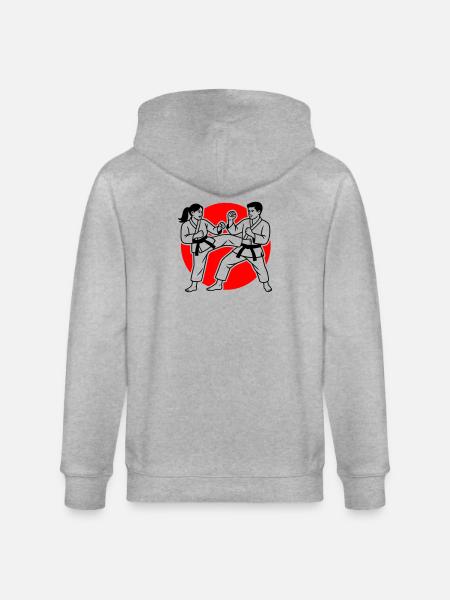 Karate Kumite - Stanley/Stella Unisex Bio-Kapuzenjacke CULTIVATOR - Grau meliert