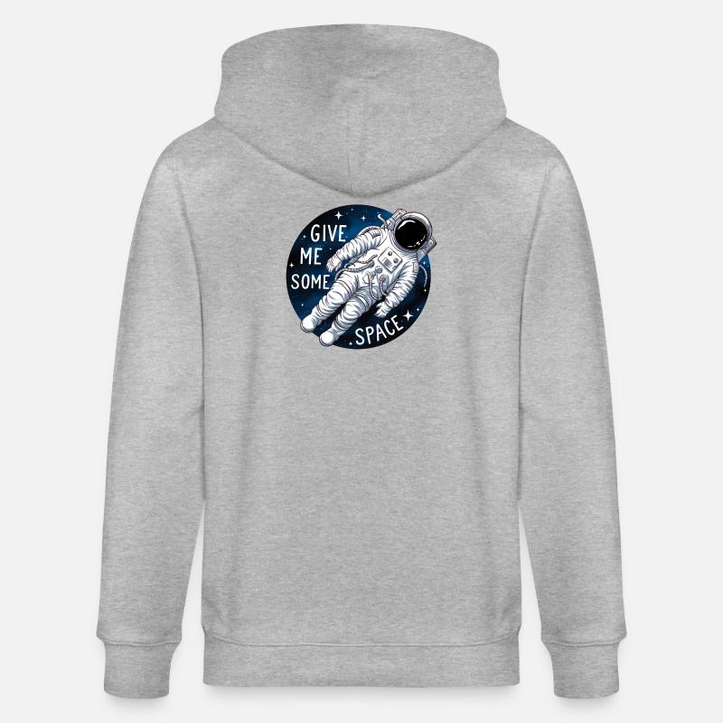 Astronaute de l’espace Dicton drôle - Veste à capuche bio CULTIVATOR Stanley/Stella Unisexe - gris chiné