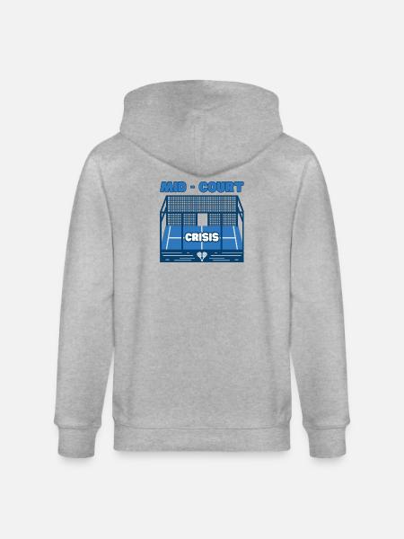 Padel-Mittelfeldkrise – Lustiges Padel-Geschenk - Stanley/Stella Unisex Bio-Kapuzenjacke CULTIVATOR  - Grau meliert