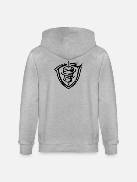 Doner kebab skewer - Stanley/Stella CULTIVATOR Unisex Organic Hooded Jacket - heather grey