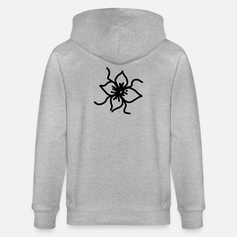Fleurs de fleurs - Veste à capuche bio CULTIVATOR Stanley/Stella Unisexe - gris chiné