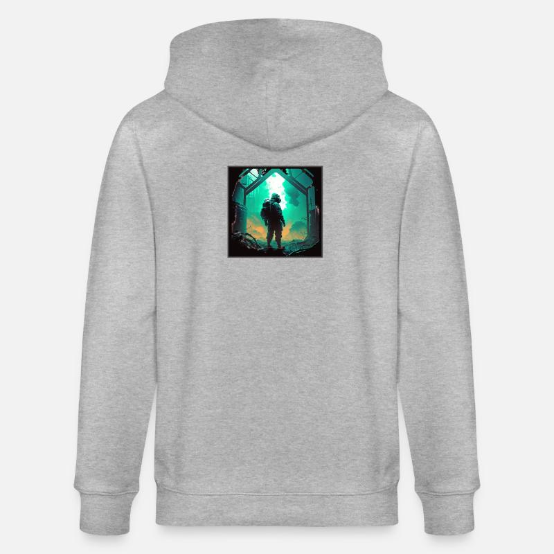 Apocalypse Laboratory - Stanley/Stella CULTIVATOR  Unisex Organic Hooded Jacket - heather grey