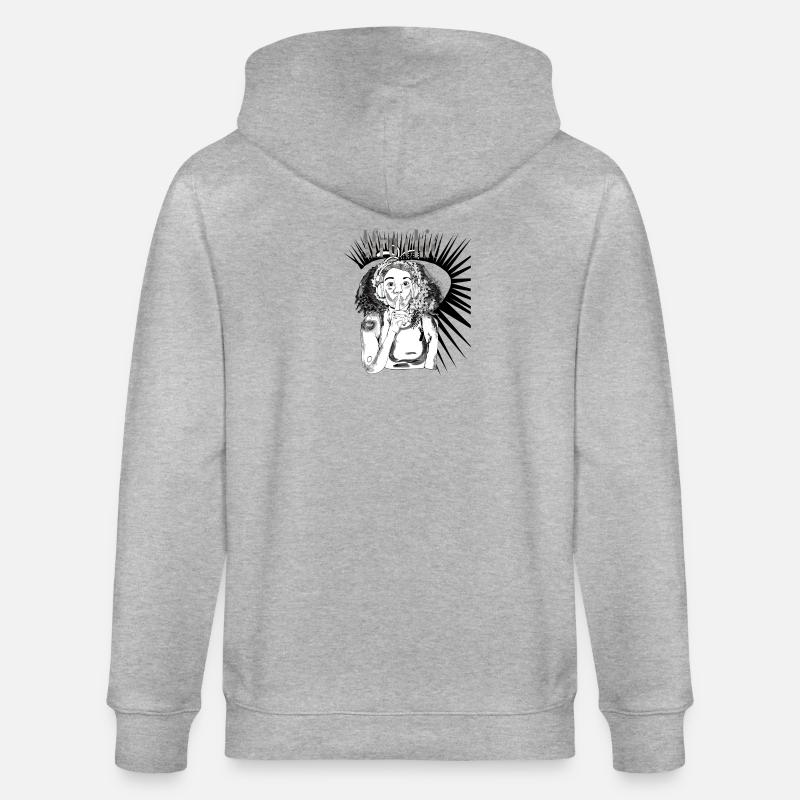 Afro-Chic-Vecter-Kunst - Stanley/Stella Unisex Bio-Kapuzenjacke CULTIVATOR - Grau meliert