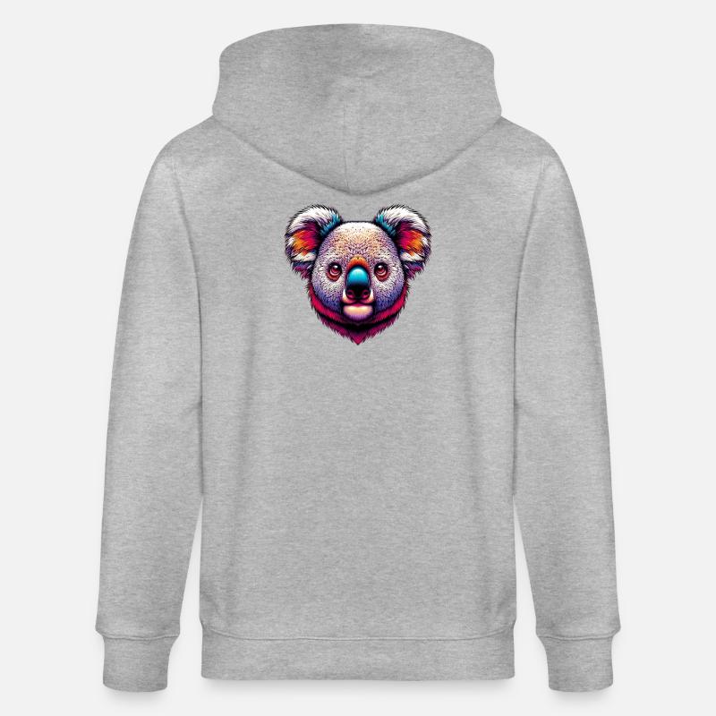 Koala - Veste à capuche bio CULTIVATOR Stanley/Stella Unisexe - gris chiné