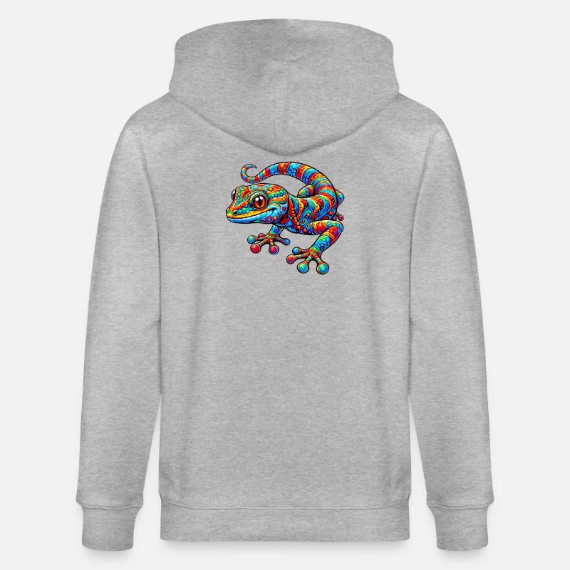 Gecko - Veste à capuche bio CULTIVATOR Stanley/Stella Unisexe - gris chiné