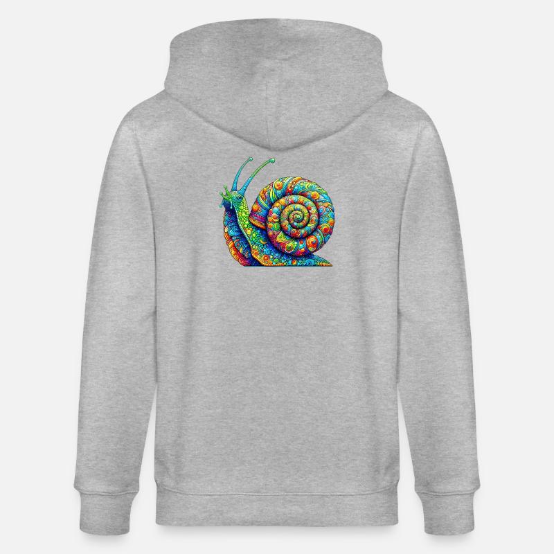 Escargot - Veste à capuche bio CULTIVATOR Stanley/Stella Unisexe - gris chiné