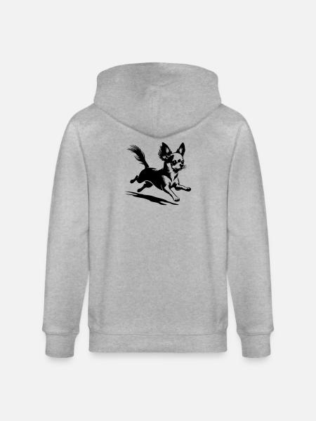 Chihuahua - Stanley/Stella CULTIVATOR Unisex Organic Hooded Jacket - heather grey