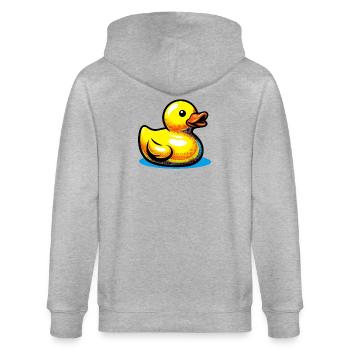 Ente Ente Ente Ente Ente - Stanley/Stella Unisex Bio-Kapuzenjacke CULTIVATOR  - Grau meliert - Hinten - Luana (180cm)