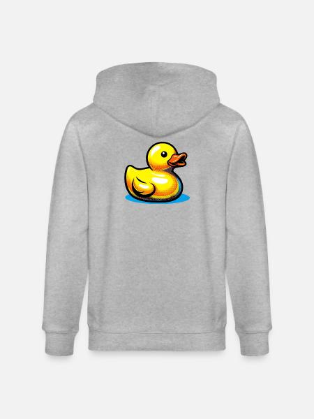 Duckling Duck Duck Duck - Stanley/Stella CULTIVATOR Unisex Organic Hooded Jacket - heather grey